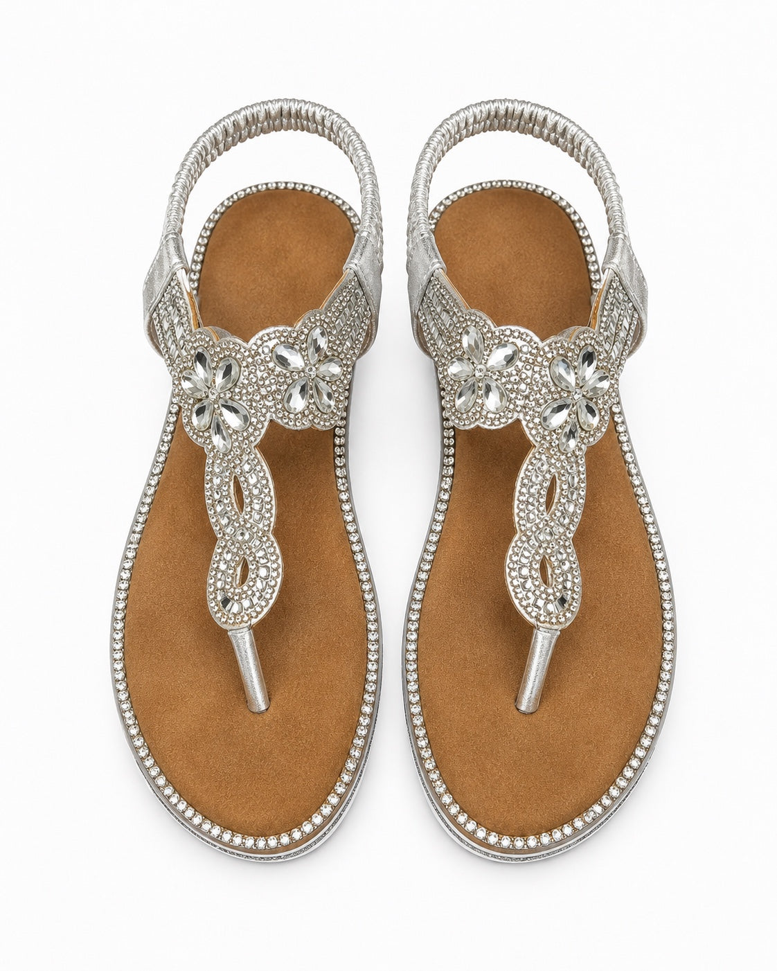 Sandalen Selina Silver bovenaanzicht