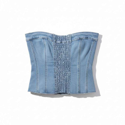 Strapless Denim Top