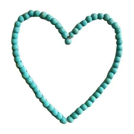 String Heart Shell – Turquoise L