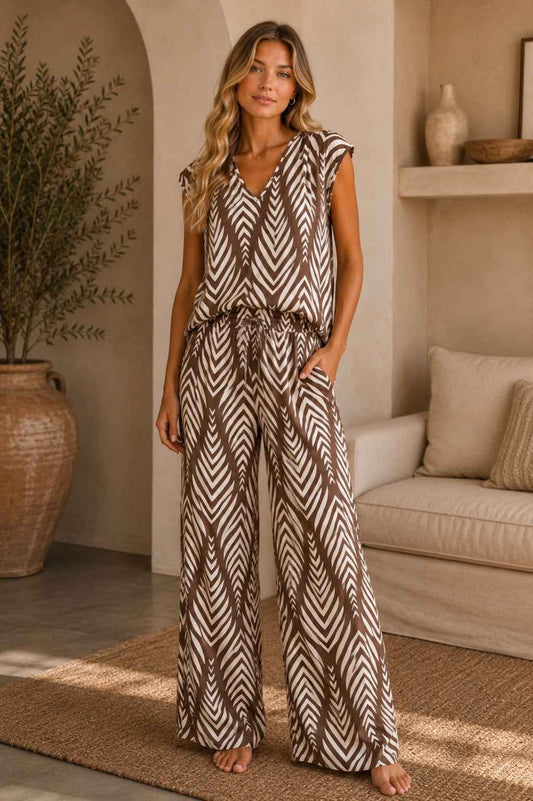 Set Livia Travel Chevron – Chocobruin/Off White