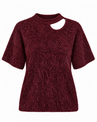 Trui Yara Open Shoulder bordeaux productfoto